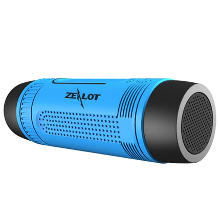 Zealot S1 Multifunctional Outdoor Waterproof Bluetooth Speaker, 4000mAh Battery, For iPhone, Galaxy, Sony, Lenovo, HTC, Huawei, Google, LG, Xiaomi, other Smartphones(Blue)-garmade.com