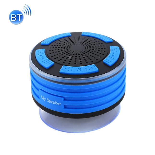 F013 Mini Portable IPX7 Waterproof Bluetooth V4.0 Stereo Speaker MP3 Player with Colorful LED Light & Suction Cup, Built-in Mic, Support FM Radio, Bluetooth Distance: 10m-garmade.com