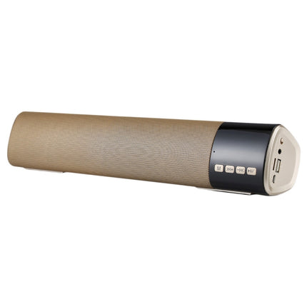 B28S New Big Bluetooth V3.0+EDR Stereo Speaker with LCD Display, Built-in MIC, Support Hands-free Calls & TF Card & AUX IN, Bluetooth Distance: 10m(Gold)-garmade.com