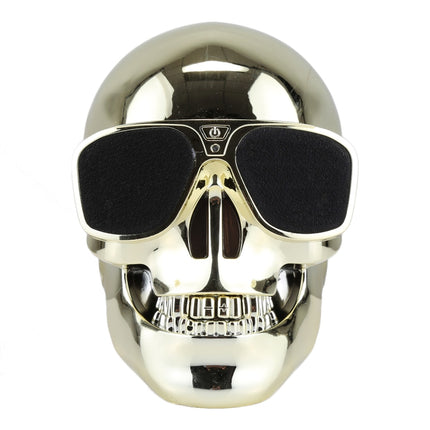 Sunglasses Skull Bluetooth Stereo Speaker, for iPhone, Samsung, HTC, Sony and other Smartphones (Gold)-garmade.com