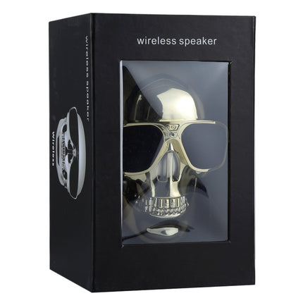 Sunglasses Skull Bluetooth Stereo Speaker, for iPhone, Samsung, HTC, Sony and other Smartphones (Gold)-garmade.com