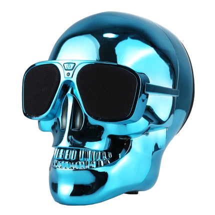Sunglasses Skull Bluetooth Stereo Speaker, for iPhone, Samsung, HTC, Sony and other Smartphones (Blue)-garmade.com