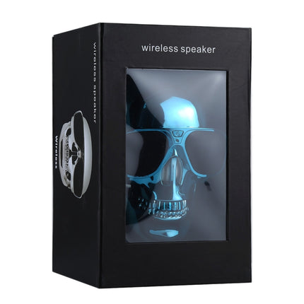 Sunglasses Skull Bluetooth Stereo Speaker, for iPhone, Samsung, HTC, Sony and other Smartphones (Blue)-garmade.com