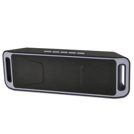 SC208 Multifunctional Card Music Playback Bluetooth Speaker, Support Handfree Call & TF Card & U-disk & AUX Audio & FM Function(Grey)-garmade.com