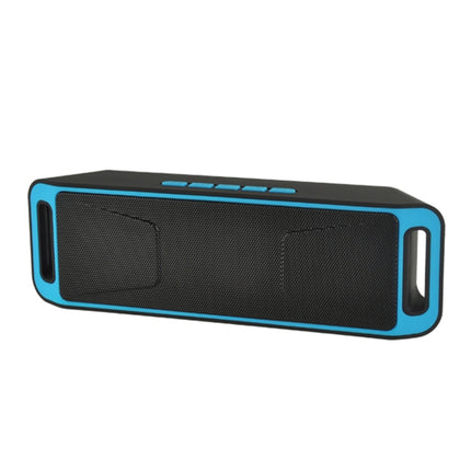 SC208 Multifunctional Card Music Playback Bluetooth Speaker, Support Handfree Call & TF Card & U-disk & AUX Audio & FM Function(Blue)-garmade.com