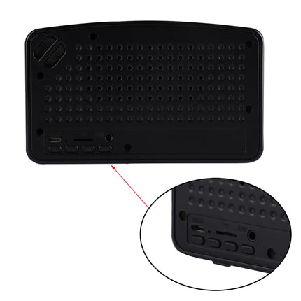 Portable Wireless Bluetooth V4.2 Stereo Speaker with Lanyard, Built-in MIC, Support Hands-free Calls & TF Card & AUX IN & FM, Bluetooth Distance: 10m (Black)-garmade.com