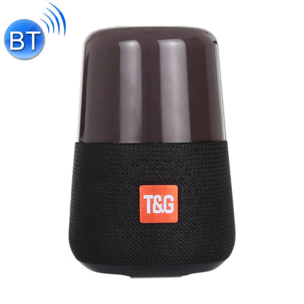 T&G TG168 Portable Wireless Bluetooth V5.0 Stereo Speaker with Handle, Built-in MIC, Support Flashing LED Light & TF Card & U Disk & AUX IN & FM(Black)-garmade.com