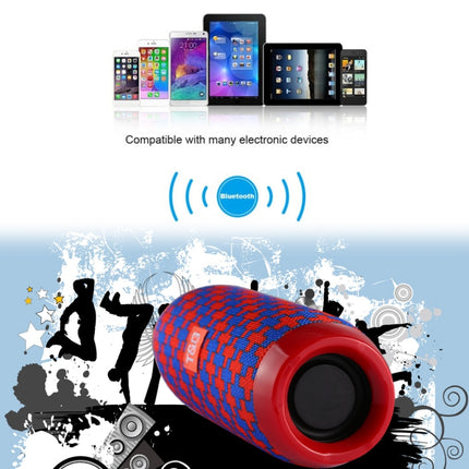 T&G TG117 Portable Bluetooth Stereo Speaker, with Built-in MIC, Support Hands-free Calls & TF Card & AUX IN & FM, Bluetooth Distance: 10m(Red)-garmade.com
