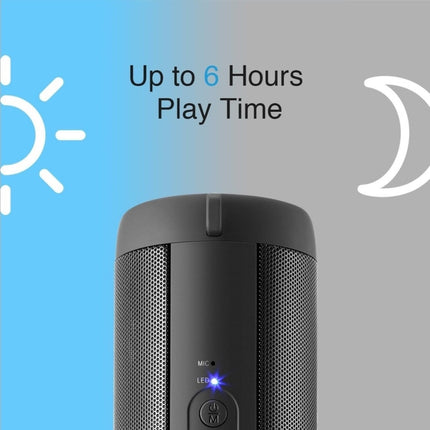 T2 3ATM Waterproof Portable Bluetooth Stereo Speaker, with Built-in MIC & LED & Hanging Hook, Support Hands-free Calls & TF Card, Bluetooth Distance: 10m(Black)-garmade.com
