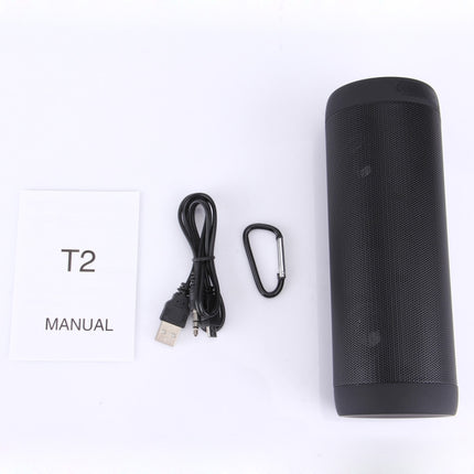 T2 3ATM Waterproof Portable Bluetooth Stereo Speaker, with Built-in MIC & LED & Hanging Hook, Support Hands-free Calls & TF Card, Bluetooth Distance: 10m (Red)-garmade.com