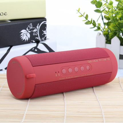 T2 3ATM Waterproof Portable Bluetooth Stereo Speaker, with Built-in MIC & LED & Hanging Hook, Support Hands-free Calls & TF Card, Bluetooth Distance: 10m (Red)-garmade.com