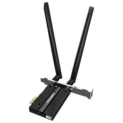 COMFAST CF-AX210 PRO 5374Mbps Tri-band + Bluetooth 5.2 Wireless WiFi6E PCI-E Network Card with Heat Sink-garmade.com