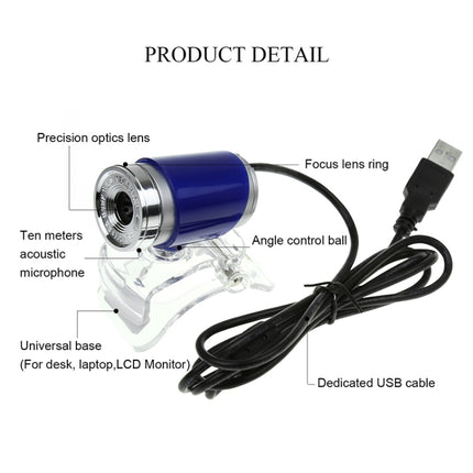 A860 HD Computer USB WebCam with Microphone(Black)-garmade.com