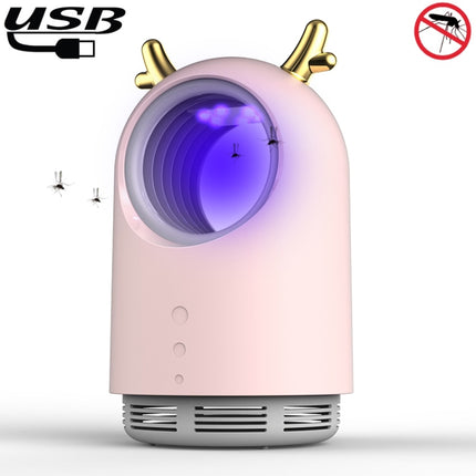 169 Deer Style USB Photocatalyst Mosquito Killer Light Fly Killer Insect Repellent(Pink)-garmade.com