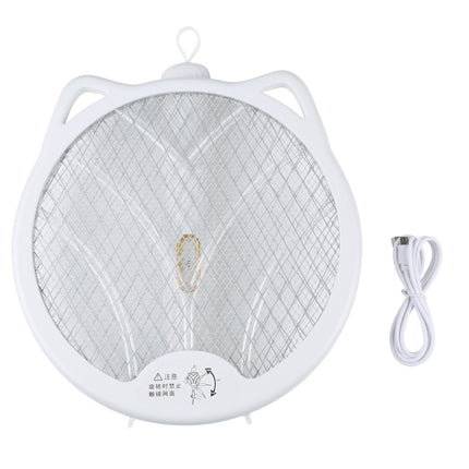 Cat Ear Rotary Electric Mosquito Swatter (White)-garmade.com