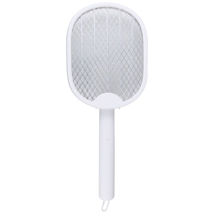 Multifunctional Rotating Folding Electric Mosquito Swatter (White)-garmade.com