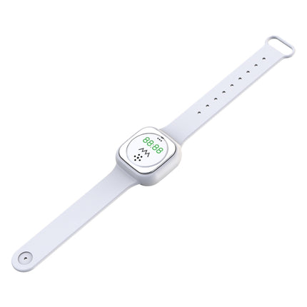 F9 Outdoor Silica Gel Mosquito Repellent Wristband with Clock(White)-garmade.com