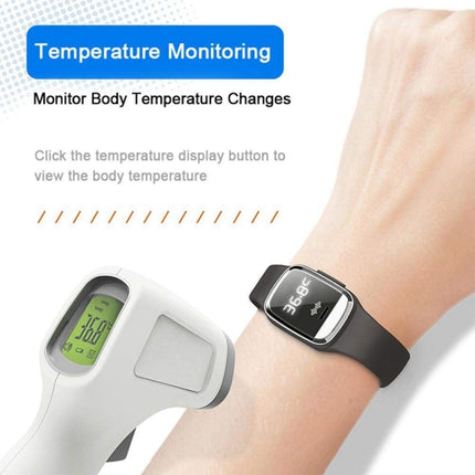 M20 Outdoor Ultrasonic Wave Mosquito Repellent Wristband with Clock & Body Temperature Test(White)-garmade.com