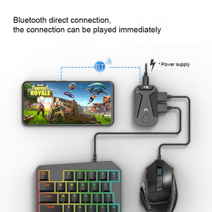 GAMWING MIX Portable Bluetooth 4.0 Keyboard Mouse Converter Eating Chicken Game Auxiliary Tool(Black)-garmade.com