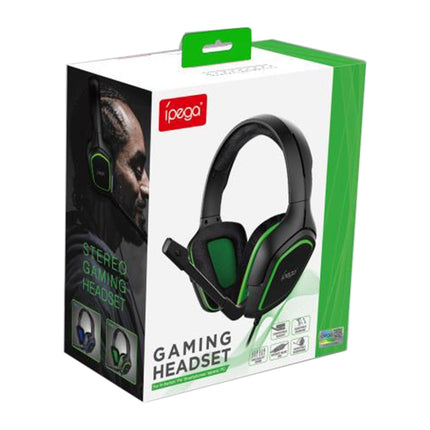 IPEGA PG-R006 Computer Games Wired Headset Noise Reduction Headphones with Mic (Green)-garmade.com