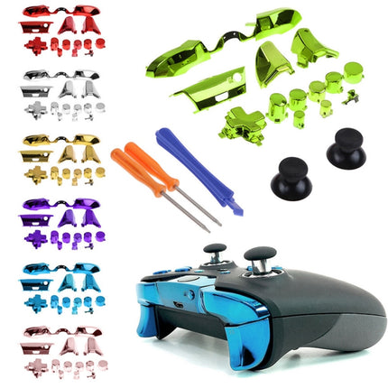 Full Set Game Controller Handle Small Fittings with Screwdriver for Xbox One ELITE(Green)-garmade.com