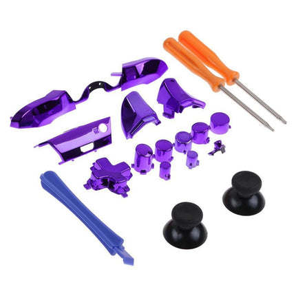 Full Set Game Controller Handle Small Fittings with Screwdriver for Xbox One ELITE(Purple)-garmade.com