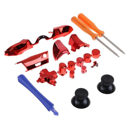 Full Set Game Controller Handle Small Fittings with Screwdriver for Xbox One ELITE(Red)-garmade.com