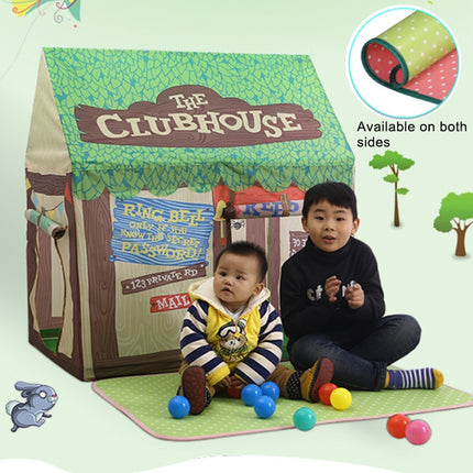 Household Children Printing Play Tent Small Game House with Mat (Pink)-garmade.com
