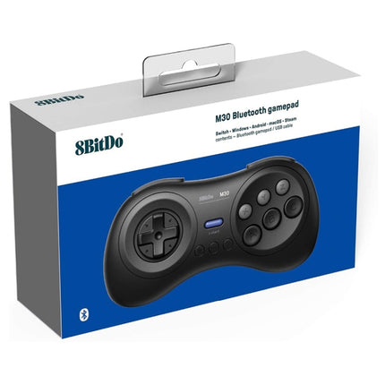 8BitDo M30 Bluetooth Gamepad for Nintendo Switch, Mac OS, Android, Steam, Windows (Black)-garmade.com