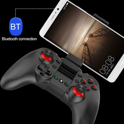 MB-838(X5Plus) Bluetooth 4.0 + 2.4G Wireless Dual-mode Gamepad with Retractable Bracket, Support Android / IOS Direct Connection and Direct Play-garmade.com