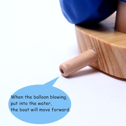 Baby Toys Wooden Balloon Boat Balloon Powered Boat Child Wooden Bath Toys-garmade.com