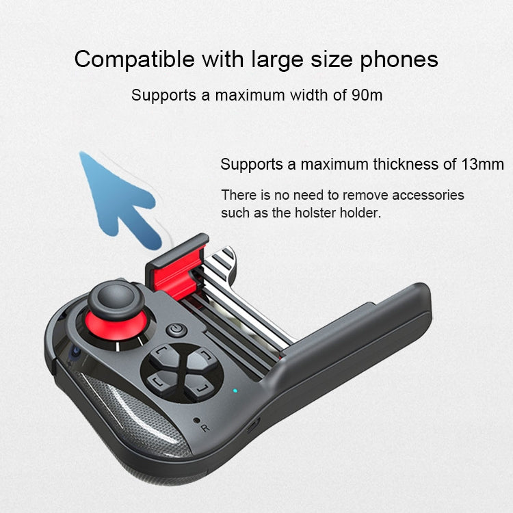 MOCUTE-059 Bluetooth 4.0 Dual-mode Left-handed Bluetooth Gamepad for 6.5-7.2-inch Phones, Supports Android / IOS Direct Connection and Direct Play-garmade.com