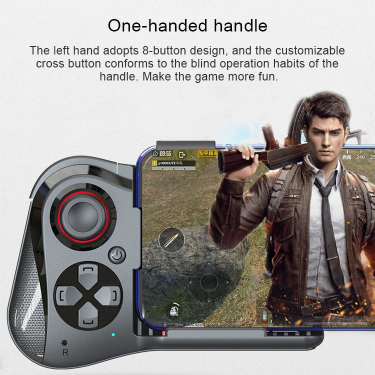 MOCUTE-059 Bluetooth 4.0 Dual-mode Left-handed Bluetooth Gamepad for 6.5-7.2-inch Phones, Supports Android / IOS Direct Connection and Direct Play-garmade.com