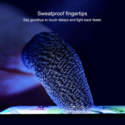 10 PCS Nylon + Conductive Fiber Non-slip Sweat-proof Mobile Phone Game Touch Screen Finger Cover for Thumb / Index Finger(White)-garmade.com