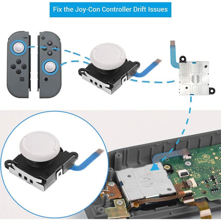 Game Console 3D Left Right Interoperability Rocker Remote Sensing Joystick for Nintendo Switch / Switch Lite(Black)-garmade.com