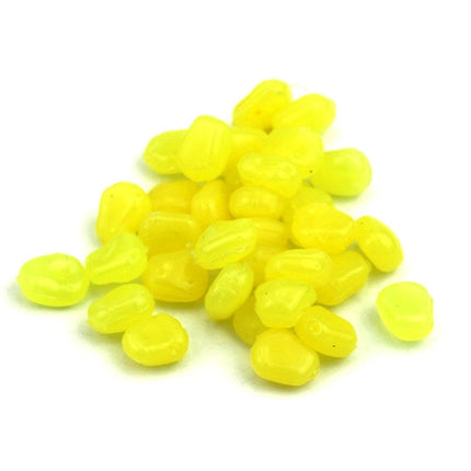 HENGJIA 100PCS Environment Friendly Plastic Niblet Baits Artificial Fishing Lures Bionic Fishing Bait (Yellow)-garmade.com