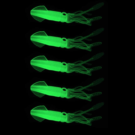 HENGJIA 5PCS Luminous Squids Plastic Soft Baits Artificial Fishing Lures Bionic Fishing Bait, Length: 9 cm-garmade.com