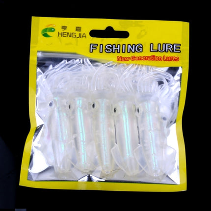 HENGJIA 5PCS Luminous Squids Plastic Soft Baits Artificial Fishing Lures Bionic Fishing Bait, Length: 9 cm-garmade.com