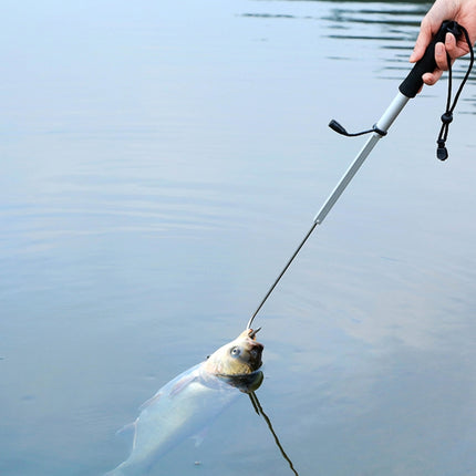 95cm Professional Extendable Fishing Spear Hook Tackle Fishing Landing Gaff with String-garmade.com