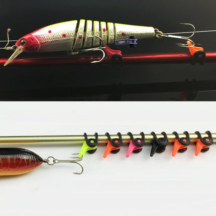 10 PCS Multiple Color Plastic Fishing Rod Pole HooK Keeper Lure Spoon Bait Holder , Random Color Delivery-garmade.com