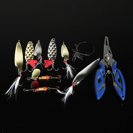 101 PCS Fishing Bait Lure Kit Fishing Tackle (Green)-garmade.com