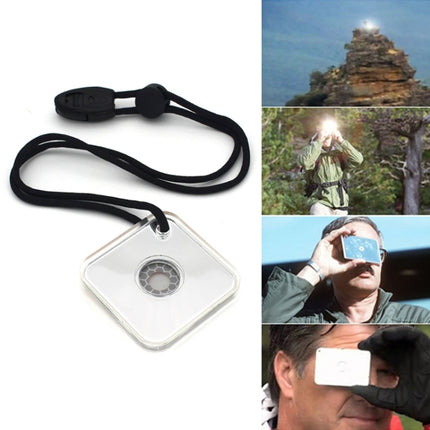 Multifunctional Survival Emergency Rescue Reflective Signal Mirror Hiking Outdoor Tool with Whistle-garmade.com