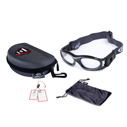Protective Sports Goggles Safety Basketball Glasses for Kids with Adjustable Strap(Red)-garmade.com