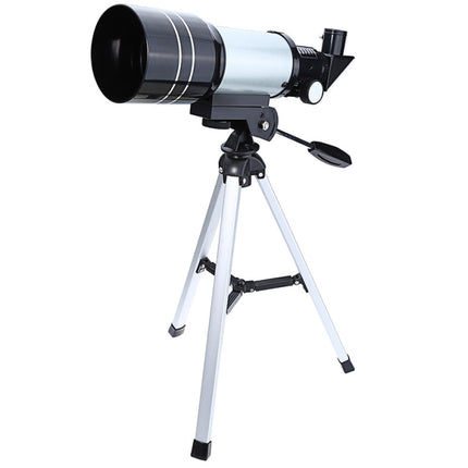 F30070M Portable Professional High Definition High Times Espace Astronomical Telescope Spotting Scope with Tripod(Silver)-garmade.com