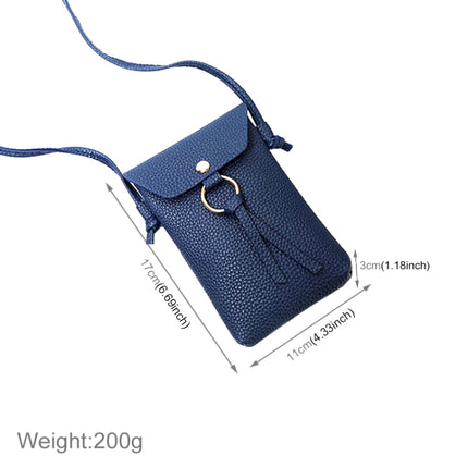 Ladies Casual Leisure Ring Tassel Shoulder Messenger Cellphone Change Crossbody Bucket Bag-garmade.com