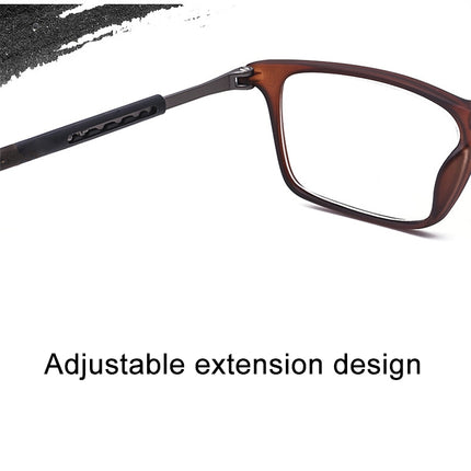 Anti Blue-ray Adjustable Neckband Magnetic Connecting Presbyopic Glasses, +4.00D(Black)-garmade.com