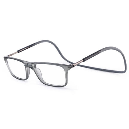 Anti Blue-ray Adjustable Neckband Magnetic Connecting Presbyopic Glasses, +4.00D(Grey)-garmade.com