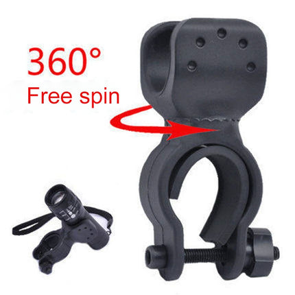 100 PCS 360 Degrees Rotation Mount Holder Clip Clamp, for Bicycle Bike Flashlight-garmade.com