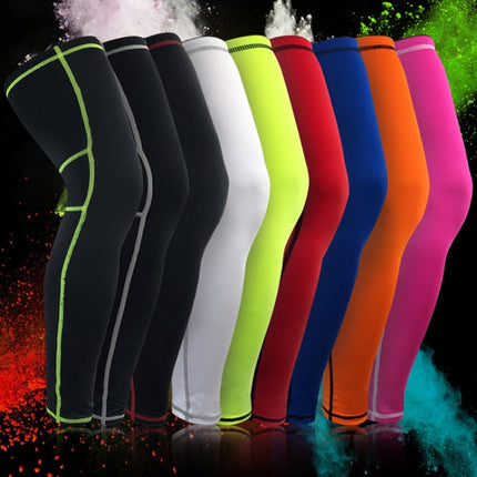 Outdoor Basketball Badminton Sports Knee Pad Riding Running Gear Long Breathable Protection Legs Pantyhose, Size: M-garmade.com