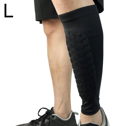 Football Anti-collision Leggings Outdoor Basketball Riding Mountaineering Ankle Protect Calf Socks Gear Protector, Size: L-garmade.com